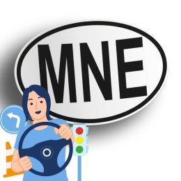 Naklejka na samochód Czarnogóra - MNE