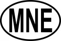 Naklejka na samochód Czarnogóra - MNE