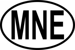 Naklejka na samochód Czarnogóra - MNE