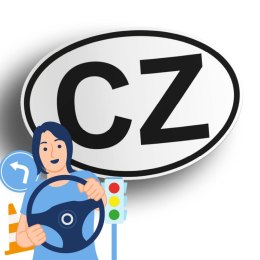 Naklejka na samochód Czechy - CZ