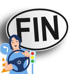 Naklejka na samochód Finlandia - FIN