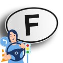Naklejka na samochód Francja - F