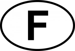 Naklejka na samochód Francja - F