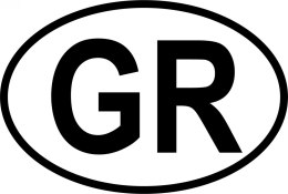 Naklejka na samochód Grecja - GR