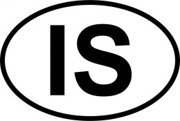 Naklejka na samochód Islandia - IS