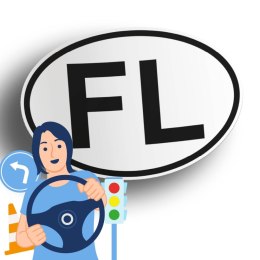 Naklejka na samochód Liechtenstein - FL