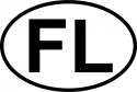 Naklejka na samochód Liechtenstein - FL