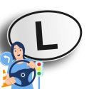 Naklejka na samochód Luxemburg - L