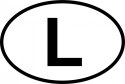 Naklejka na samochód Luxemburg - L