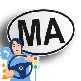 Naklejka na samochód Maroko - MA