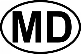 Naklejka na samochód Mołdawia - MD
