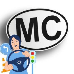 Naklejka na samochód Monako - MC