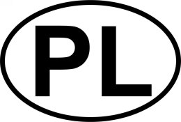 Naklejka na samochód Polska - PL