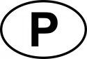 Naklejka na samochód Portugalia - P