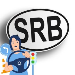 Naklejka na samochód Serbia - SRB