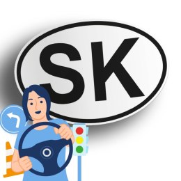 Naklejka na samochód Słowacja - SK