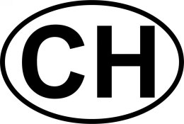 Naklejka na samochód Szwajcaria - CH