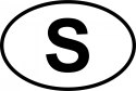 Naklejka na samochód Szwecja - S
