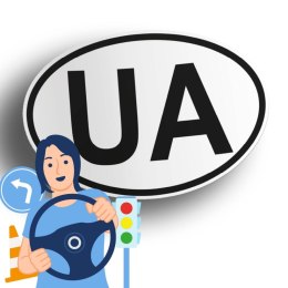 Naklejka na samochód Ukraina - UA