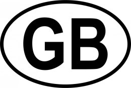 Naklejka na samochód Wielka Brytania - GB