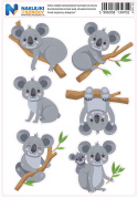 Naklejki miś Koala zestaw 6 sztuk Naklejki miś Koala zestaw 6 sztuk