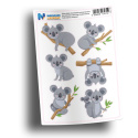 Naklejki miś Koala zestaw 6 sztuk Naklejki miś Koala zestaw 6 sztuk