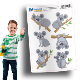 Naklejki miś Koala zestaw 6 sztuk