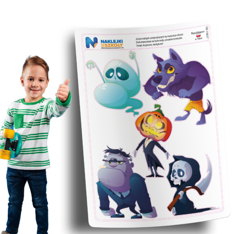 Naklejki Halloween - zestaw 5 sztuk Naklejki Halloween - zestaw 5 sztuk