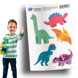 Naklejki Dinozaury zestaw 5 sztuk