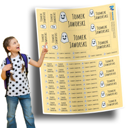 Naklejki imienne, imiennik - 64 sztuki