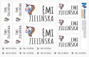 Naklejki imienne, imiennik - 64 sztuki