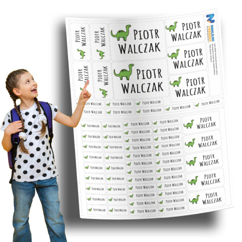 Naklejki imienne, imiennik - 64 sztuki Naklejki imienne, imiennik - 64 sztuki