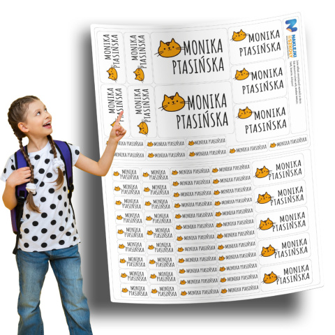 Naklejki imienne, imiennik - 64 sztuki Naklejki imienne, imiennik - 64 sztuki