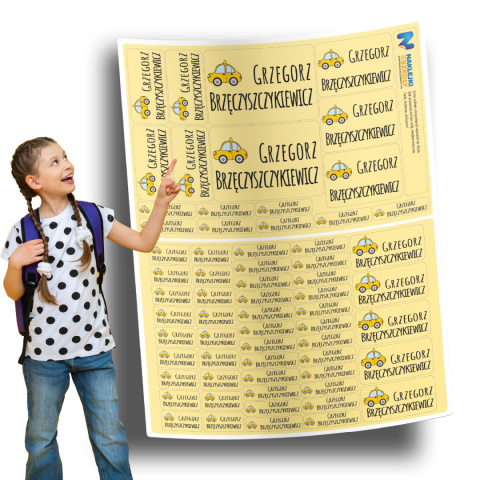 Naklejki imienne, imiennik - 64 sztuki Naklejki imienne, imiennik - 64 sztuki