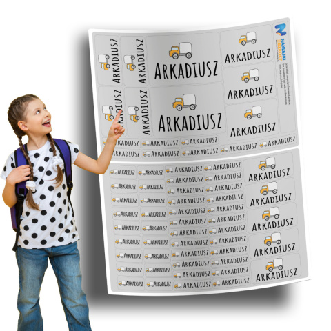 Naklejki imienne, imiennik - 64 sztuki Naklejki imienne, imiennik - 64 sztuki