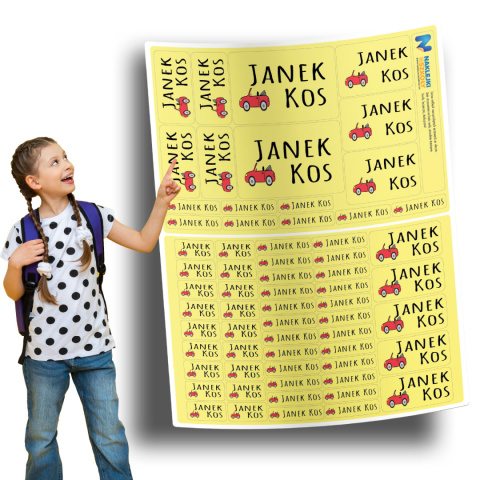 Naklejki imienne, imiennik - 64 sztuki Naklejki imienne, imiennik - 64 sztuki