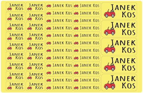 Naklejki imienne, imiennik - 64 sztuki Naklejki imienne, imiennik - 64 sztuki