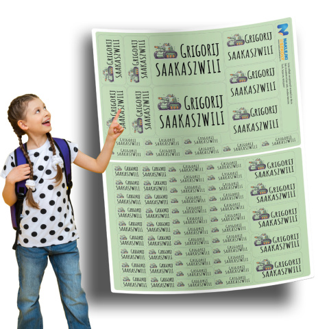 Naklejki imienne, imiennik - 64 sztuki Naklejki imienne, imiennik - 64 sztuki