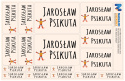 Naklejki imienne, imiennik - 64 sztuki