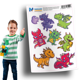 Naklejki smoki zestaw 7 sztuk