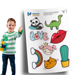 Naklejki różne - zestaw 8 sztuk