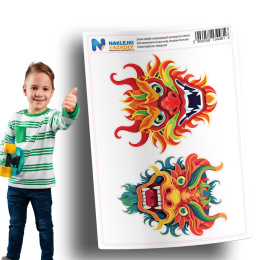 Naklejki z chińskim smokiem - zestaw 2 sztuk