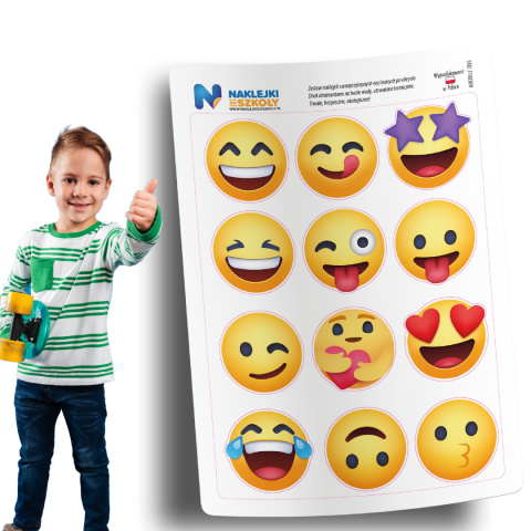 Naklejki z emotikonami - zestaw 12 sztuk Naklejki z emotikonami - zestaw 12 sztuk