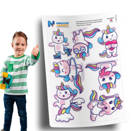 Naklejki z jednorożcem - zestaw 7 sztuk