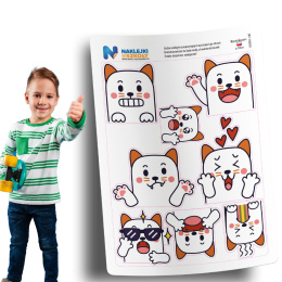 Naklejki z kotami - zestaw 8 sztuk