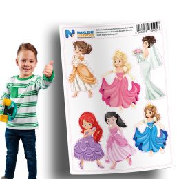 Naklejki z księżniczkami - zestaw 6 sztuk