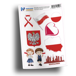 Naklejki patriotyczne zestaw 9 sztuk
