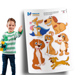 Naklejki z psami - zestaw 6 sztuk