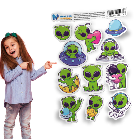 Naprasowanki zielone UFO - zestaw 11 sztuk Naprasowanki zielone UFO - zestaw 11 sztuk