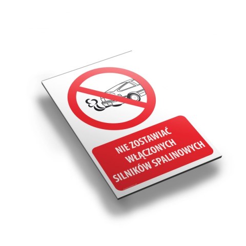 Tablica PVC 20x30 cm NIE ZOSTAWIAĆ WŁĄCZONYCH SILNIKÓW SPALINOWYCH Tablica PVC 20x30 cm NIE ZOSTAWIAĆ WŁĄCZONYCH SILNIKÓW SPALINOWYCH